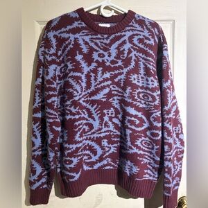 Obey Maroon-Violet Crewneck Sweater
